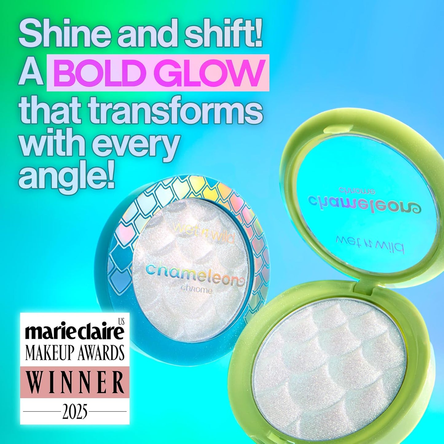 Wet n Wild Chameleon Chrome Highlighter - Dynamic Color Shift & Customizable Radiance | Venus Swing