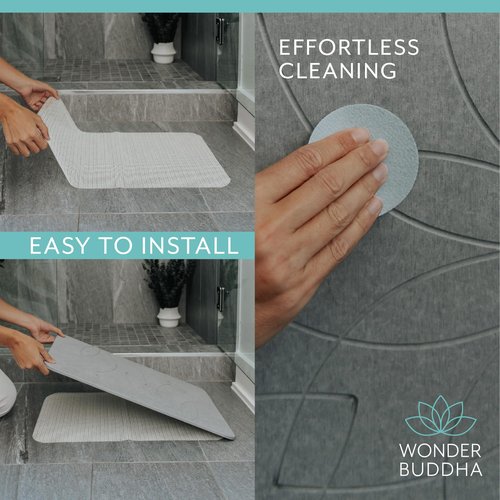 Houseify Wonder Buddah Stone Bath Mat (Lotus)