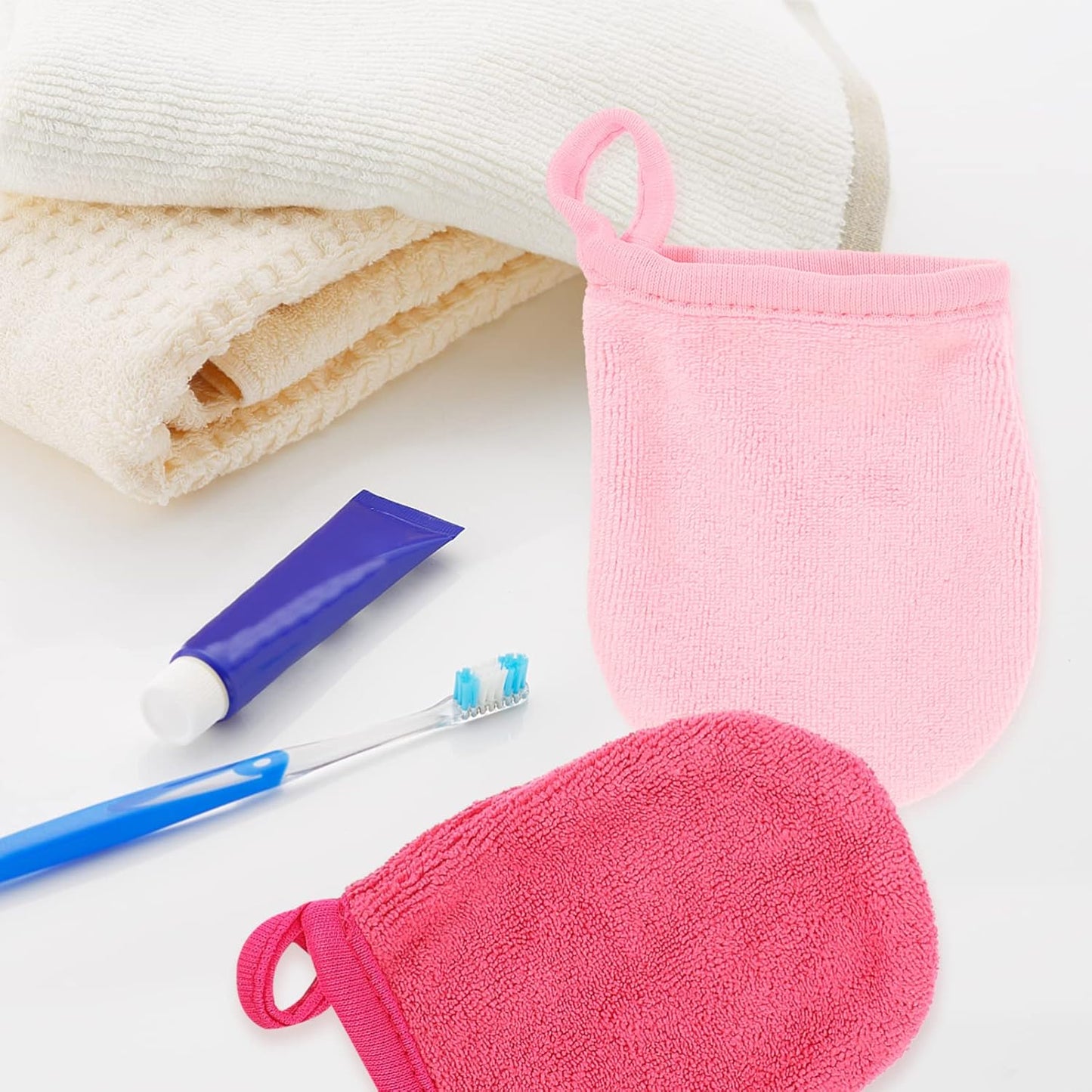 Skiennix Reusable Makeup Remover Pads - Gentle Microfiber Cleansing Cloths | Pack of 4 for All Skin Types