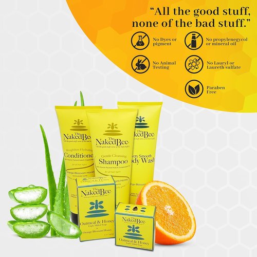 Naked Bee Orange Blossom Honey Hand Cream - Intensive Nourishing Formula for Soft, Smooth Hands | 3.25 oz