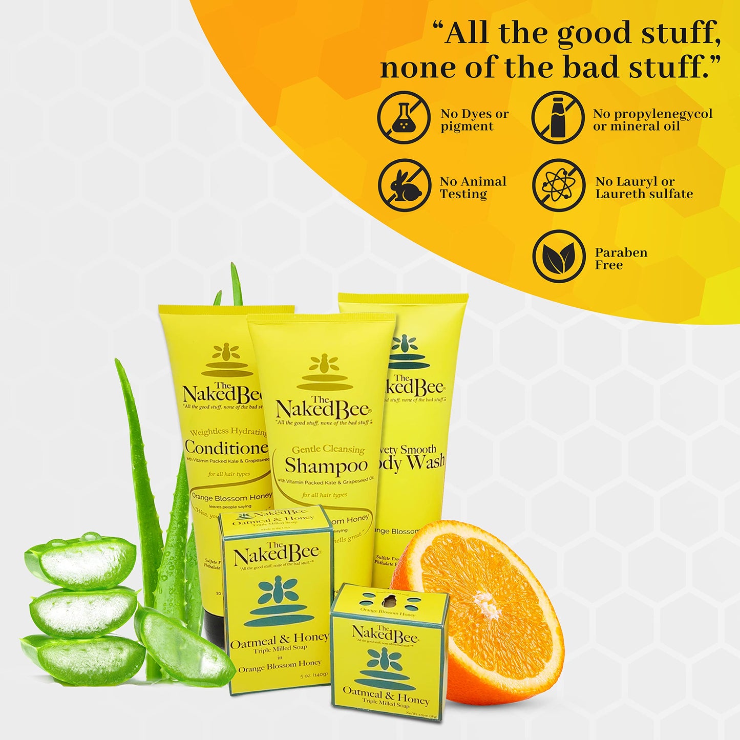 The Naked Bee Orange Blossom Honey Hand Cream (8 oz) Intensive Nourishing Cream for Smoother and Softer Hand - Unscented Deep Moisture and Repair for Dry Skin