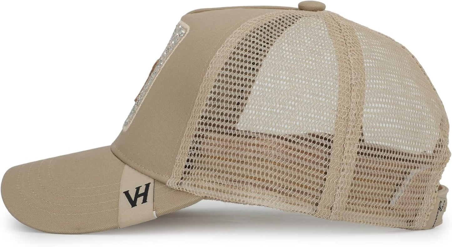 Vintage Havana Trucker Hats for Women - Adjustable Mesh Snapback Baseball Cap | Trendy Fashion Accessory