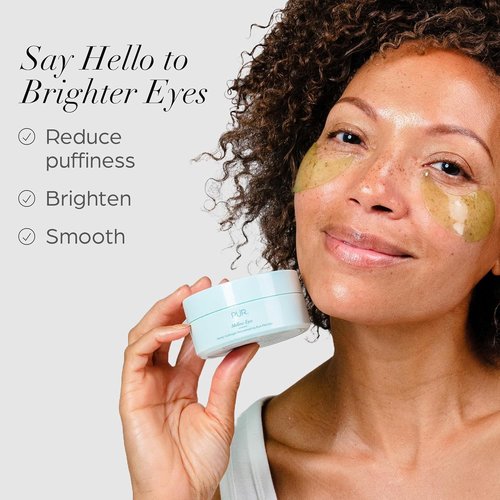 PÜR MINERALS Hydrogel Under Eye Patches - Hydrate, Plump & Brighten with Hemp Seed Oil | 30 Pairs