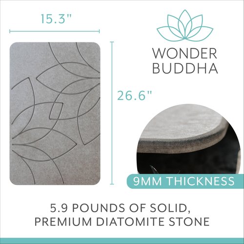 Houseify Wonder Buddah Stone Bath Mat (Lotus)