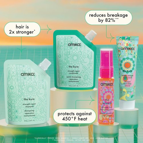 Amika Rescue Team Hair Routine Trial Set - Nourishing Hair Care Essentials for All Hair Types