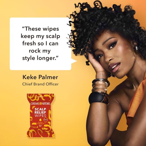 Creme of Nature Argan Oil Scalp Relief Wipes - Moisturizing Cleanser for Dry Scalp | 20 Count