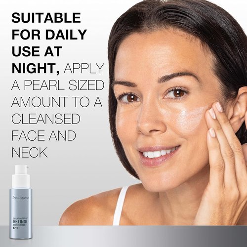 Neutrogena Rapid Wrinkle Repair Night Cream - Anti-Aging Retinol & Hyaluronic Acid | 1 fl. oz + Trial Hydro Boost Cleanser | 0.5 fl. oz
