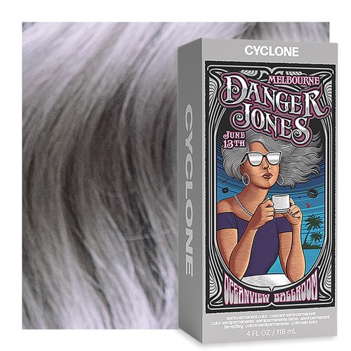Danger Jones Semi-Permanent Hair Color - Cyclone Silver | Vibrant, Long-Lasting Shade