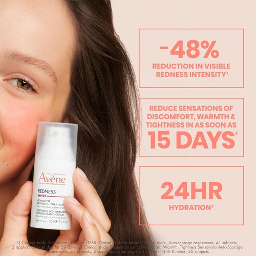 Avène Redness Expert Soothing Moisturizing Concentrated Cream, 1 Fl Oz