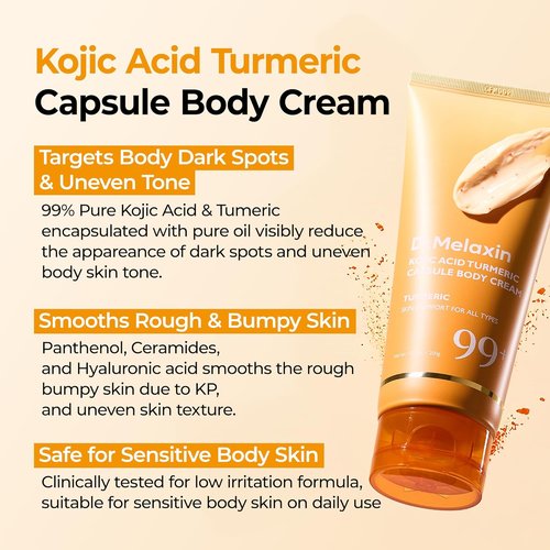 Dr. Melaxin Kojic Acid Body Cream - Brightening Moisturizer for Dark Spots & Uneven Tone | 7.05 oz