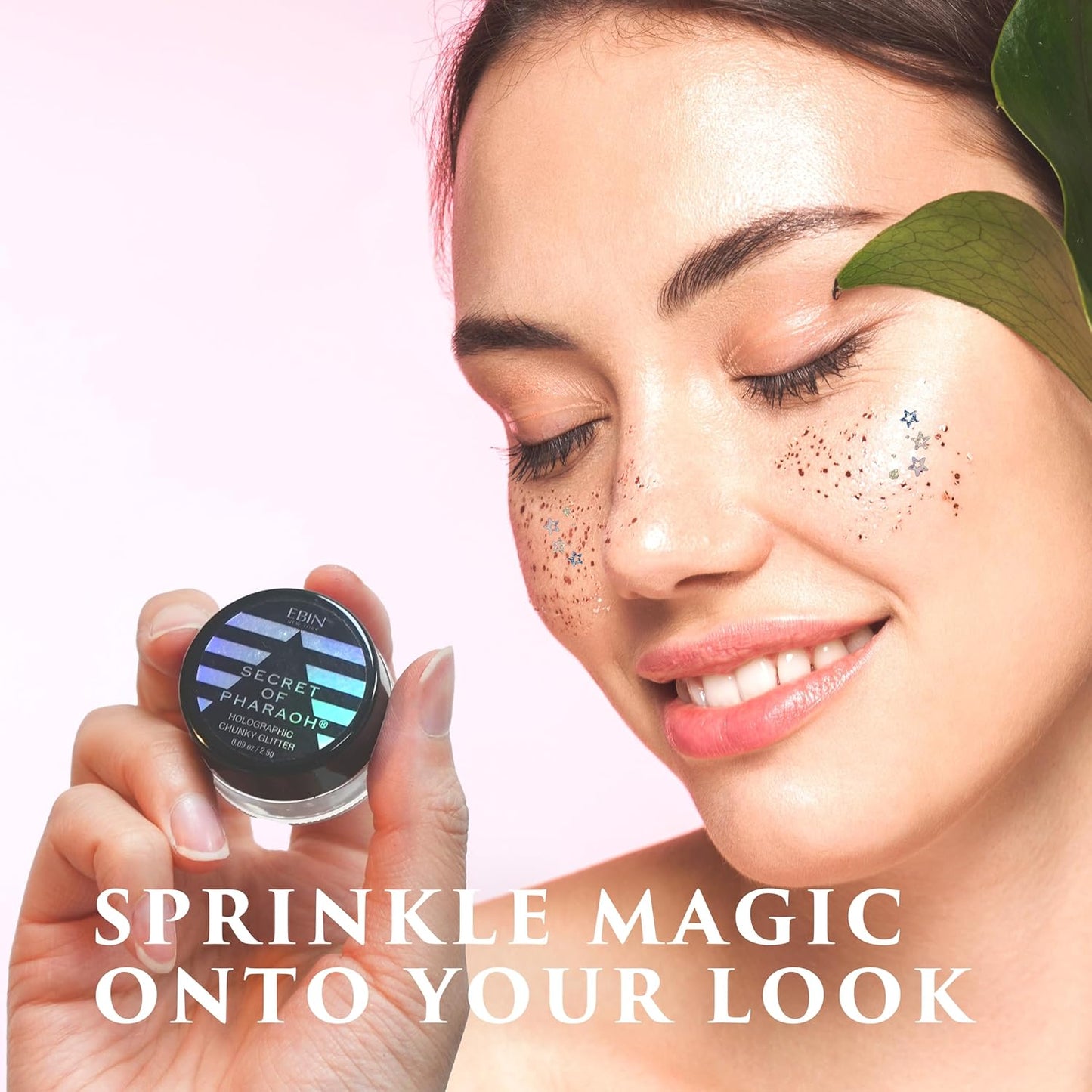 Secret of Pharaoh Holographic Glitter Gel - Pink Passion | Vibrant Face, Body & Hair Makeup - Long-Lasting Shimmer