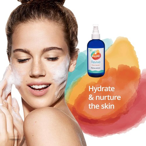 Revive Facial Cleanser - Natural Face Wash with Marine Actives & Aloe Vera | Gentle & Vegan, 8 fl oz