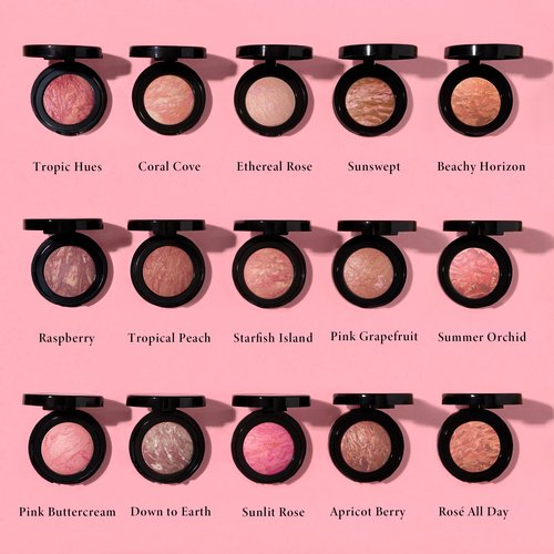 LAURA GELLER NEW YORK Baked Blush-n-Brighten Marbleized Blush + Angled Brush (06 Pink Grapefruit, 47mm)