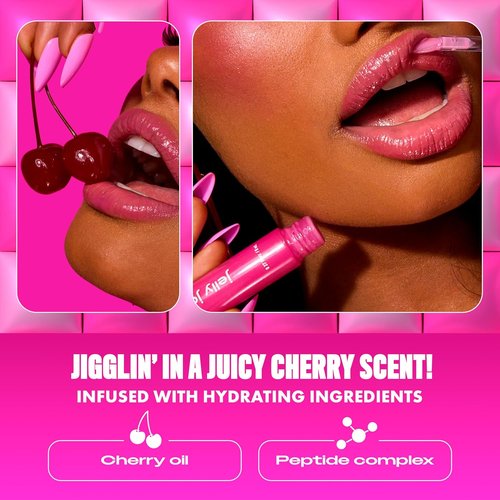 NYX PROFESSIONAL MAKEUP Jelly Job Lip Gloss - Full-Bodied, Smoothing Shine in Juicy Jelly (Bright Pink)