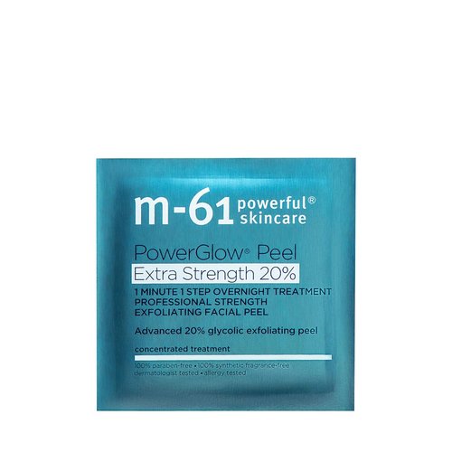 M-61 PowerGlow Peel - Extra Strength 20% Glycolic Acid Exfoliating Facial Peel | Intense Overnight Resurfacing Treatment | Derm & Allergy Tested