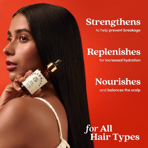 Fable & Mane HoliRoots Hair Oil, Strengthens Dry, Damaged Hair and Scalp. Pre Wash Oil Treatment Repairs with Ashwagandha, Amla and Castor Oil