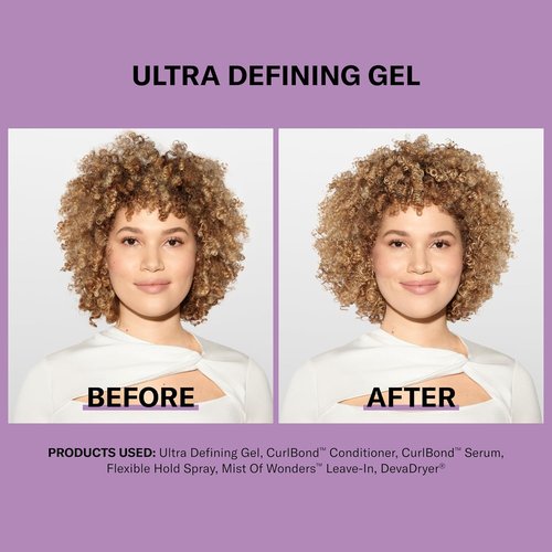 DevaCurl Ultra Defining Gel - Strong Hold Non-Crunch Styler | Non-Flaking & Non-Sticky Formula
