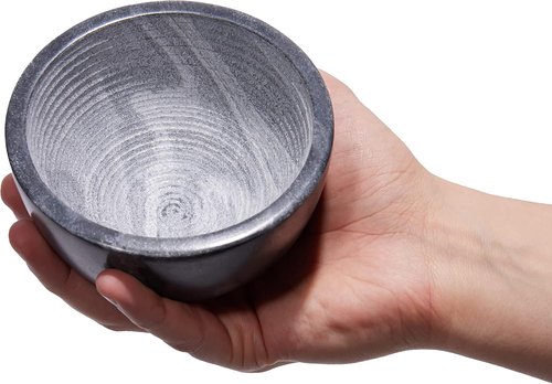 Beau Brummell Marble Shaving Soap Bowl - Handmade 100% Natural Marble with Interior Grooves for Luxurious Hot Shave Experience