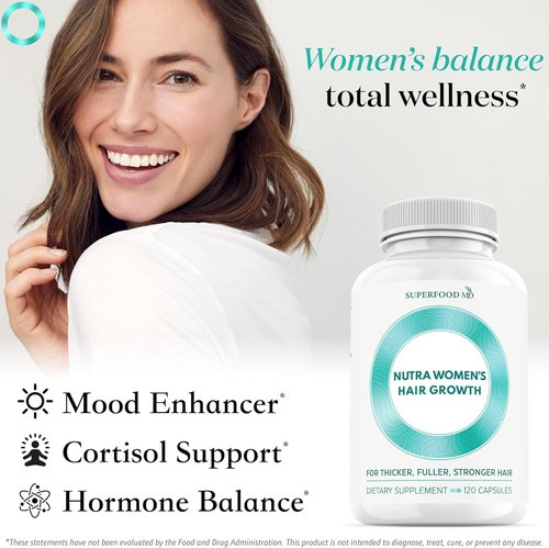 Regine Switzerland Women's Balance Hair Growth Supplements - Proven Formula for Thicker Hair | 2-Month Supply, Soy-Free, 26 Ingredients