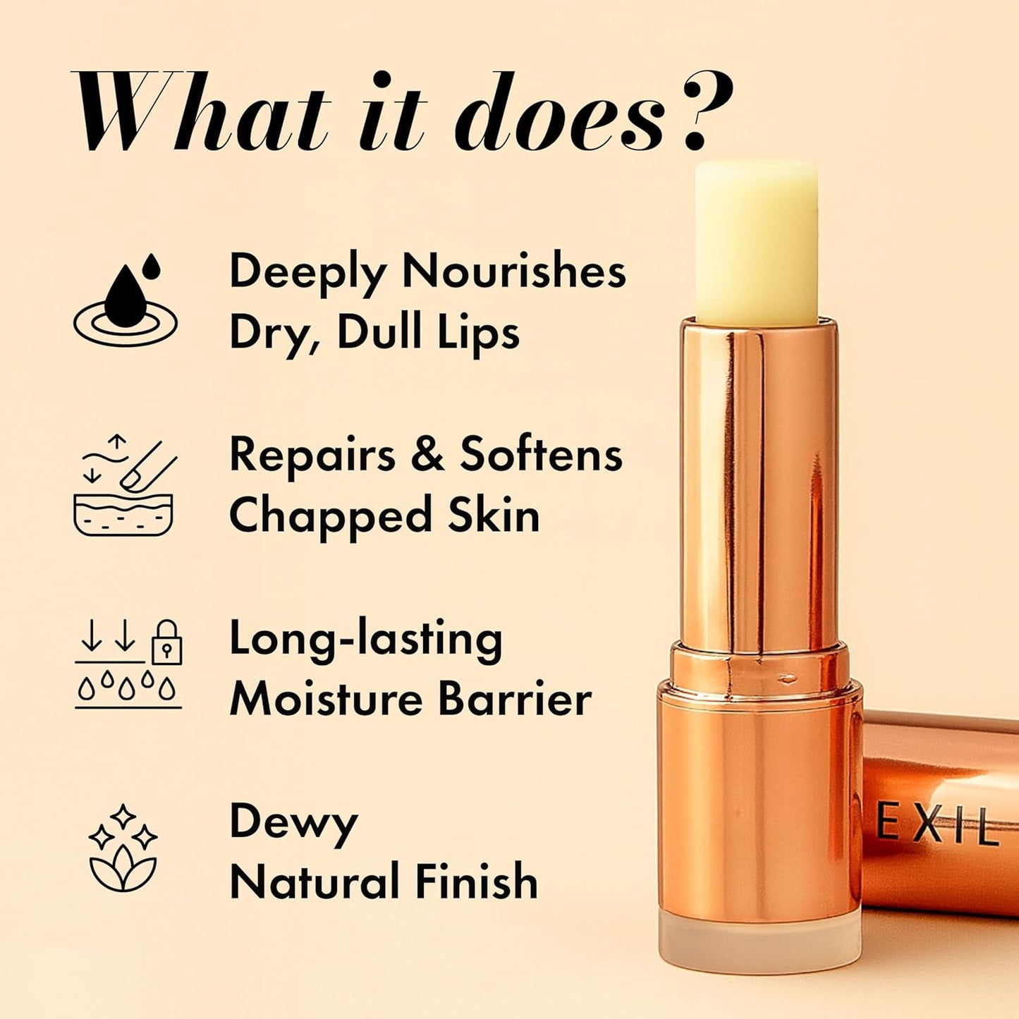 Skiennix Lip Balm - Hydrating Repair with Cold-Pressed Oils & 10% Squalane | Moisturizing Lip Butter for Dry Lips - Clean, Non-Toxic Care