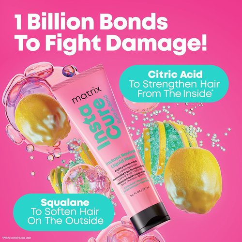 Matrix Instacure Build-A-Bond Liquid Mask - Instant Hair Revival & Strengthening for Damaged Hair | Vegan & Sulfate-Free