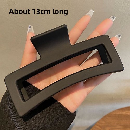 Handmade Oversized Square Frosted Claw Clip Strong Hold Hair Accessory for Thick Hair