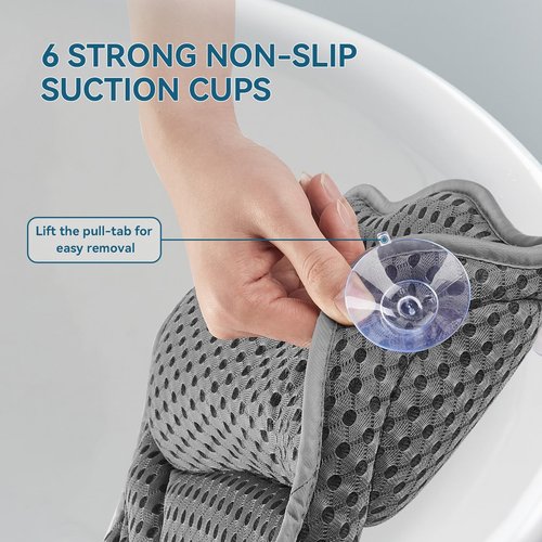 Bath Pillow Bathtub Pillow, Ergonomic Luxury Bath Pillows for Tub, Bath Tub Pillows for Head and Neck, with Soft 4D Mesh Fabric and Non-Slip Suction Cups, Relaxing Bath Accessories, All Bathtubs