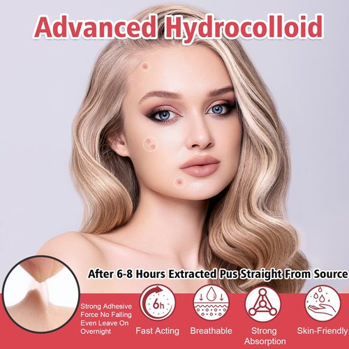 450 Pimple Patches for Face, Hydrocolloid Acne Patches for Zit Covers, Mighty Patch Acne Invisible Zit Patches for Face, 4 Sizes