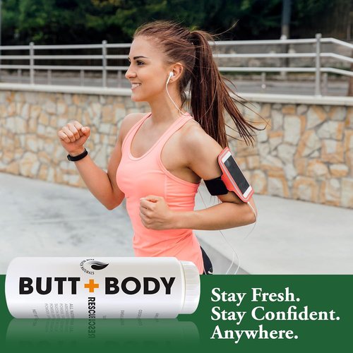 Palm Beach Naturals Butt & Body Rescue Powder - Talc-Free Whole Body Deodorant for Men & Women | Absorbs Sweat & Controls Odor - 4oz