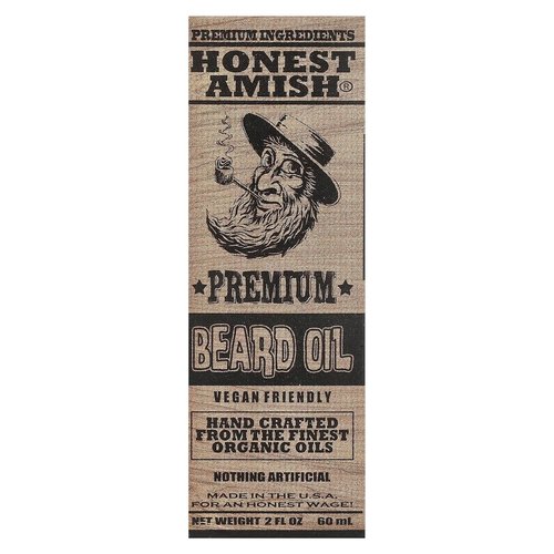Honest Amish - Premium Beard Oil for Softness & Shine - 2 Ounce Bottle