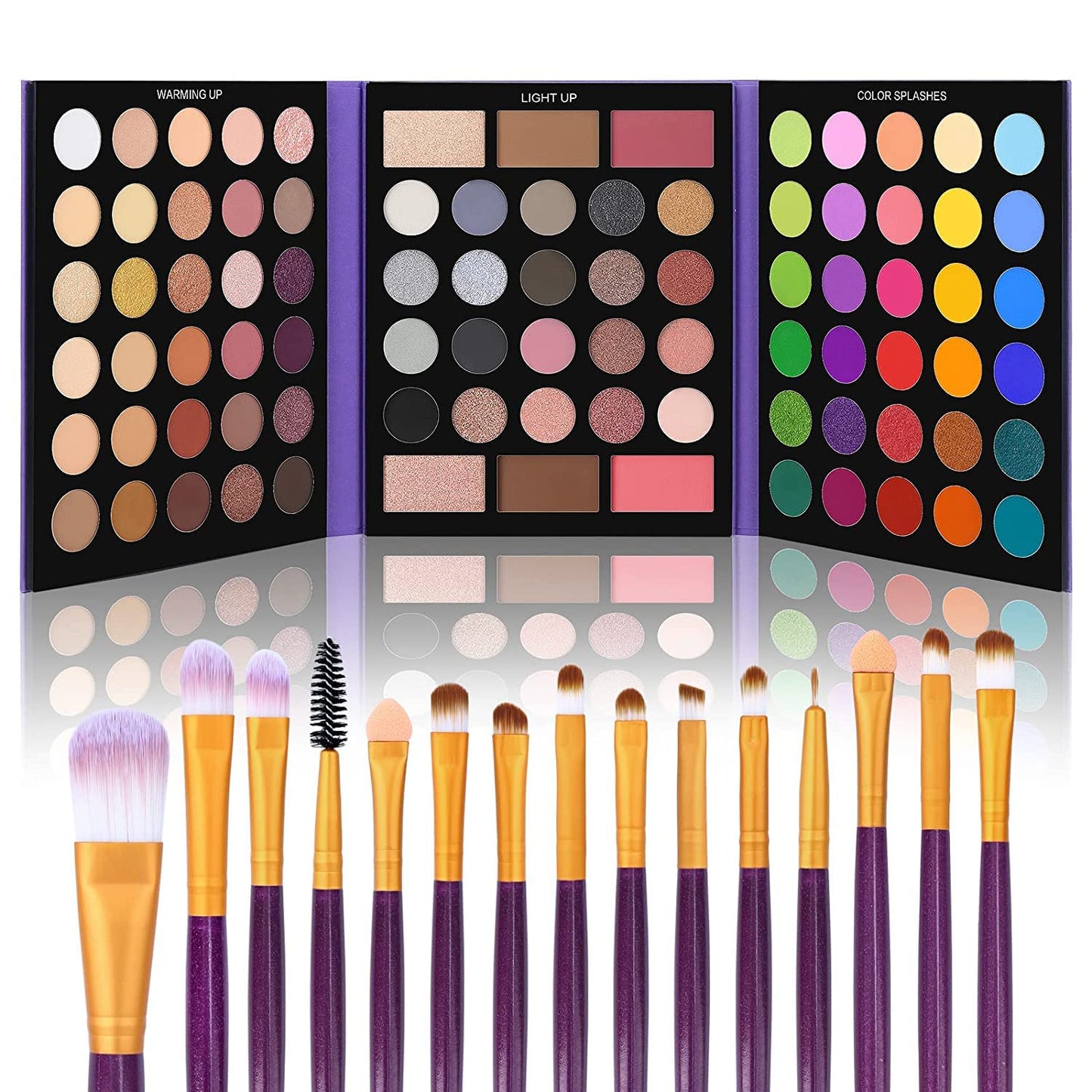 UCANBE 86 Colors Nude Eyeshadow Palette - Long Lasting, Highly Pigmented with 15 Makeup Brushes Set