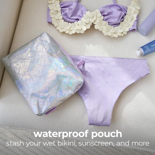 Case-Mate Essential Crinkle Makeup Bag - Waterproof Travel Pouch for Toiletries & Beach Essentials
