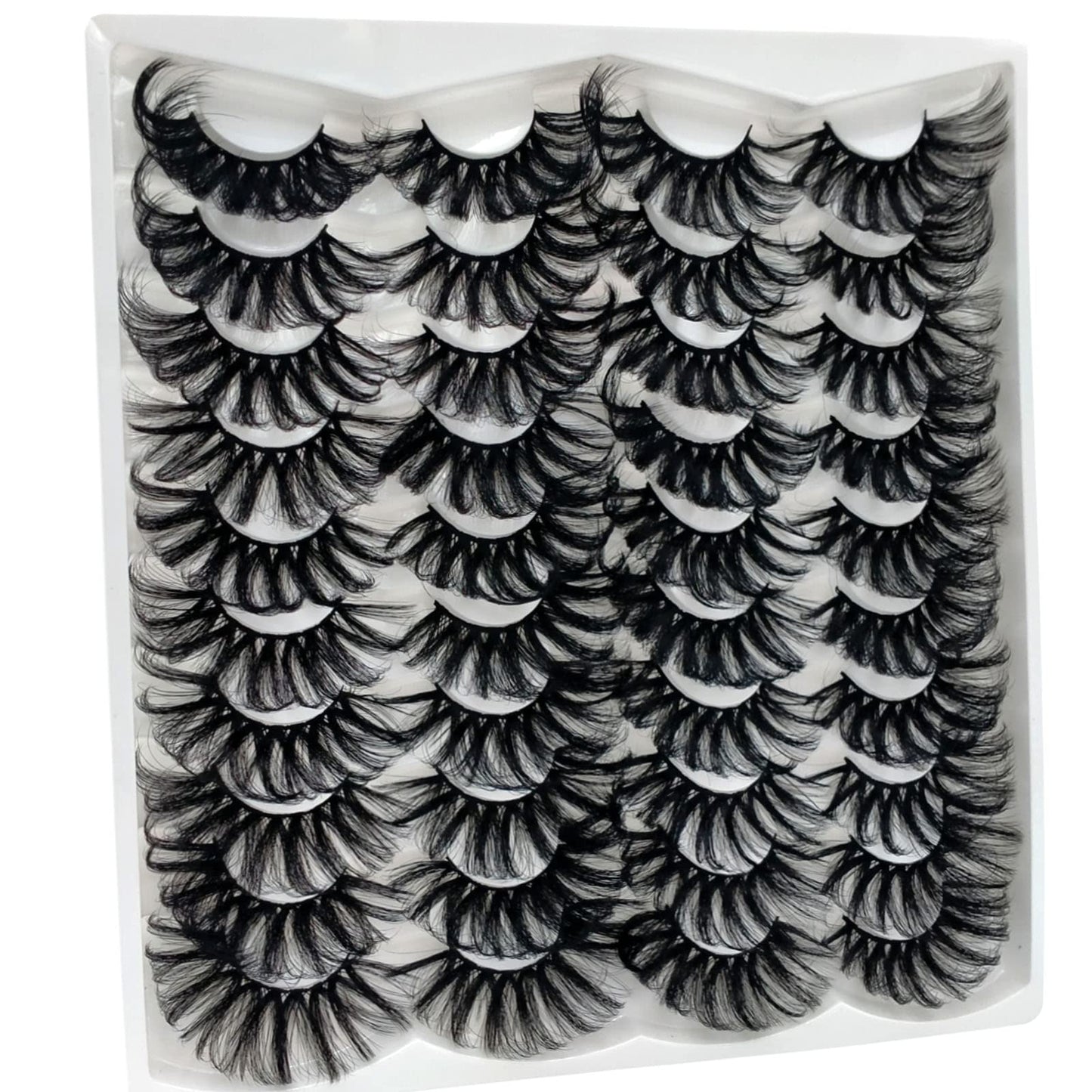 Lashes 25mm Fluffy Mink False Eyelashes Long 20 Pairs Dramatic Thick 3D 5D Faux Mink Lashes 25 mm Fake Eyelashes Pack (VG38), by Kmilro