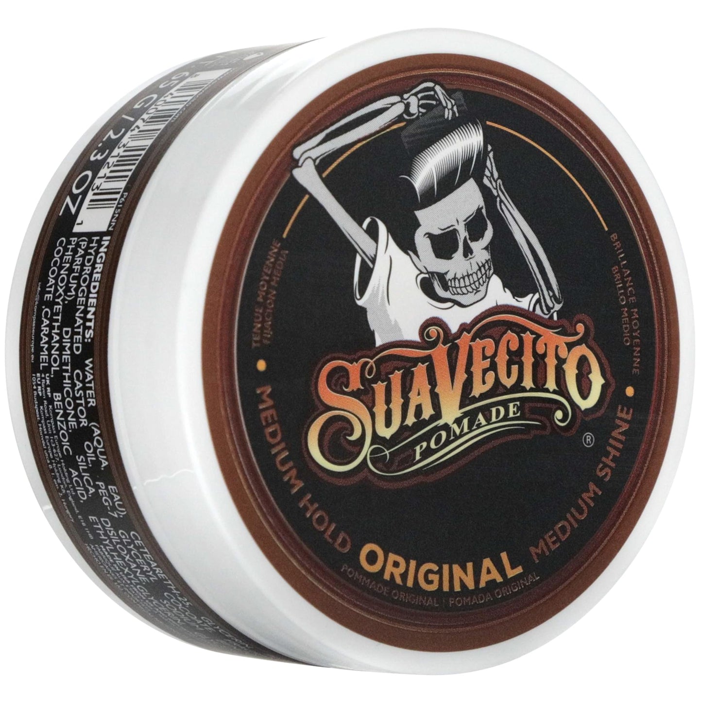 Suavecito Pomade For Men - Medium Hold Shine Water Based oz Pack Wax Like Flake All Day Hair Free Gel Hairstyles Easy To Wash Out