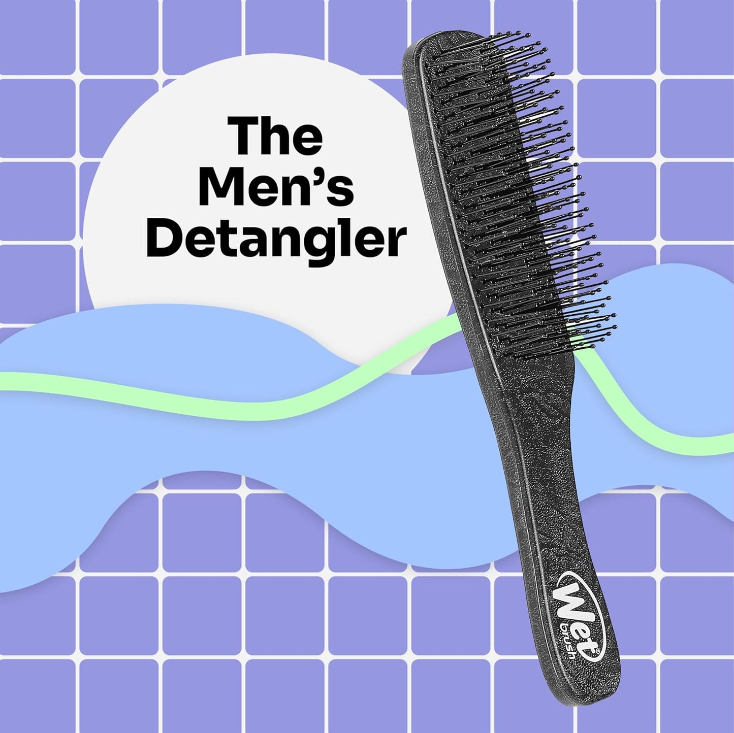 Wet Brush Detangling Hair Brush - Stimulates Scalp & Beard for Fuller, Stronger Hair | Black