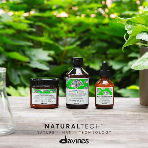 Davines Naturaltech Renewing Shampoo - Anti-Aging Formula for All Hair Types | 8.45 Fl Oz