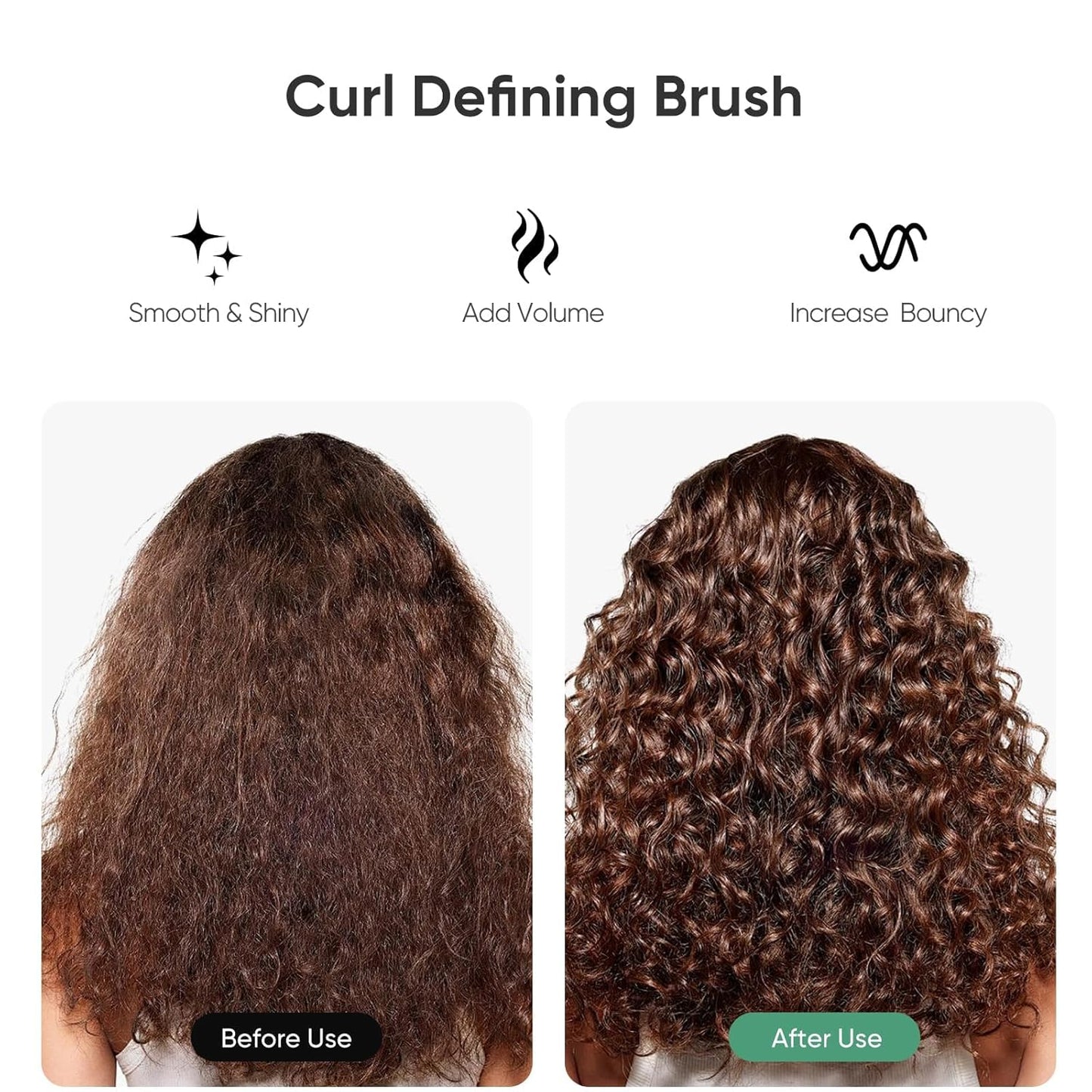 AM8:00 Curl Defining Brush - Shape, Separate & Add Volume to Curly Hair | Vented Blow Drying Brush