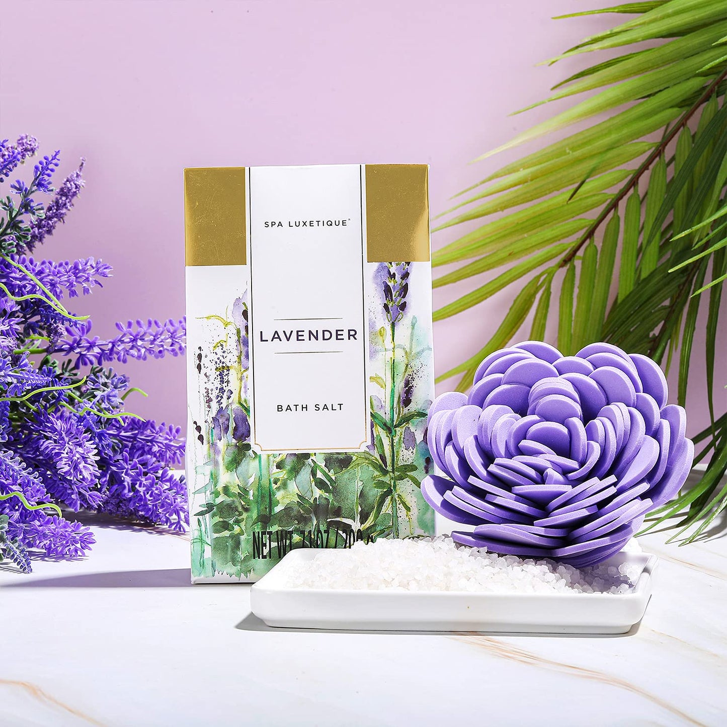 Spa Luxetique Lavender Spa Gift Basket - 12-Piece Relaxation Set for Women | Perfect Birthday & Mother's Day Gift
