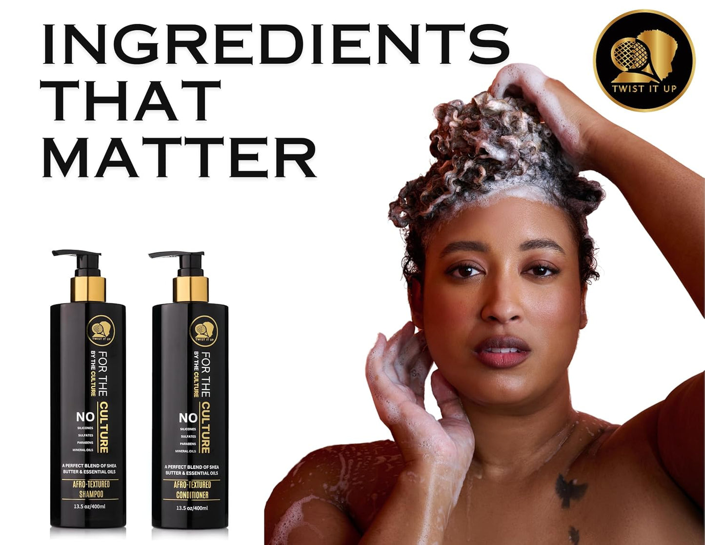 Twist It Up Hair Conditioner - Sulfate-Free Formula with 20 Natural Ingredients for Curly Hair | 13.5 Fl Oz