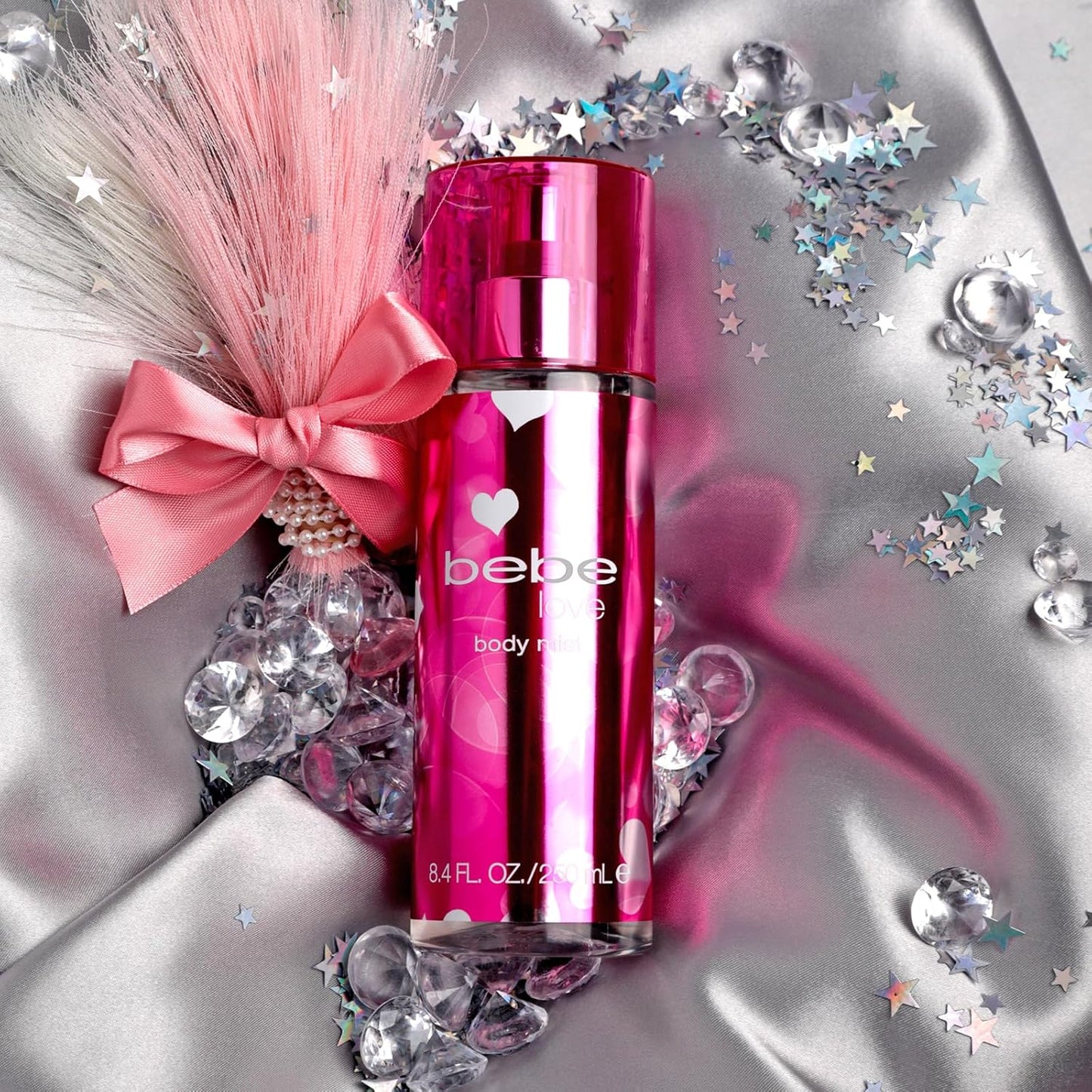 Bebe Love Body Mist - Floral Fruity Body Spray for Women - Romantic Scent with Sicilian Lemon & Redcurrant - 8.4 oz