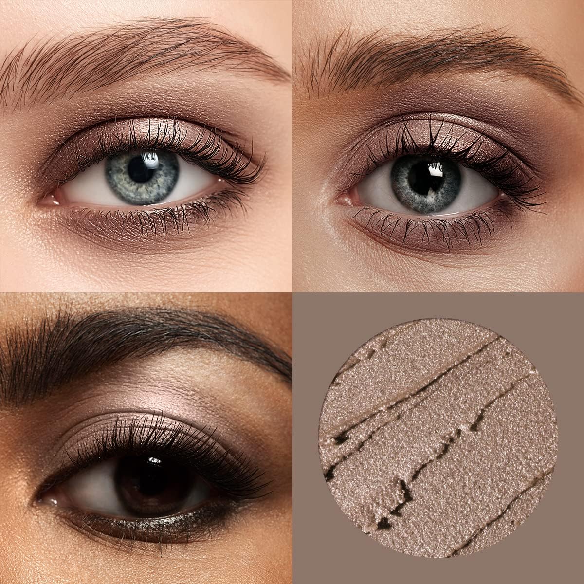 Cream Single Eyeshadow Stick with Blending Brush, Hypoallergenic Eye Shadow Sticks Makeup, Pro Waterproof & Long Lasting Eye Brightener Stick, Eyeshadow Pencil Crayon Shimmer #74