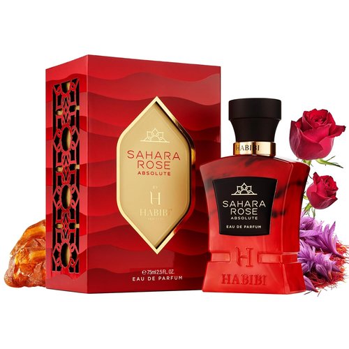 H HABIBI Sahara Rose Absolute Eau de Parfum - Luxury Long-Lasting Rose Perfume for Men & Women | 75 ml