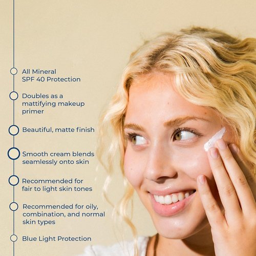COTZ Face Prime & Protect Mineral Sunscreen - Non-Tinted Broad Spectrum SPF 40 | 1.5 oz / 42.5 g