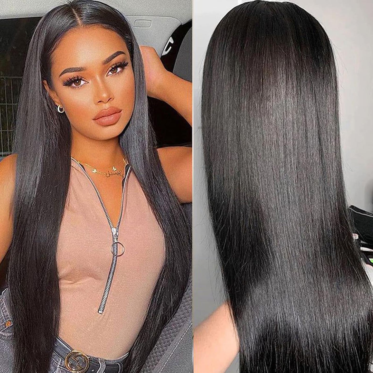 VIYAVIYA Straight Human Hair Bundles 12 14 16 Inches 3 Bundles Unprocessed Virgin Brazilian Hair Bundles For Black Woman Weave Hair Human Bundles