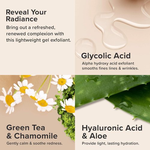 Paula's Choice Skin Perfecting 8% AHA Gel Exfoliant - Gentle Glycolic Acid Formula with Chamomile & Green Tea for All Skin Types