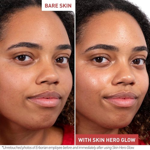 Erborian Skin Hero Glow - Non-Tinted Bare Perfector for Illuminated, Hydrated, Dewy Skin