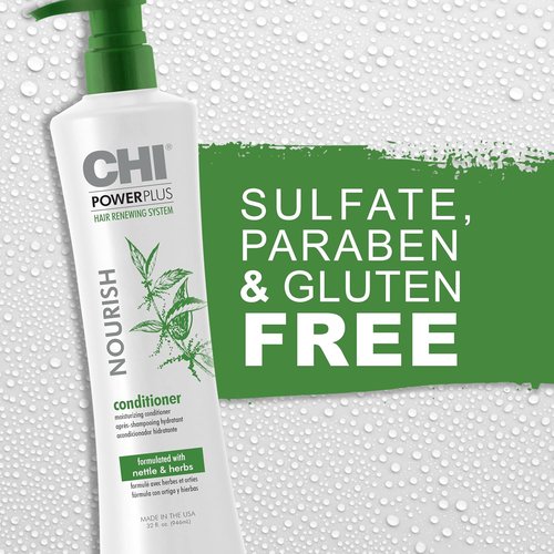 CHI Powerplus Nourishing Conditioner - Hair Renewal System for Healthy Scalp, 32 Oz | Relieves Dryness & Strengthens