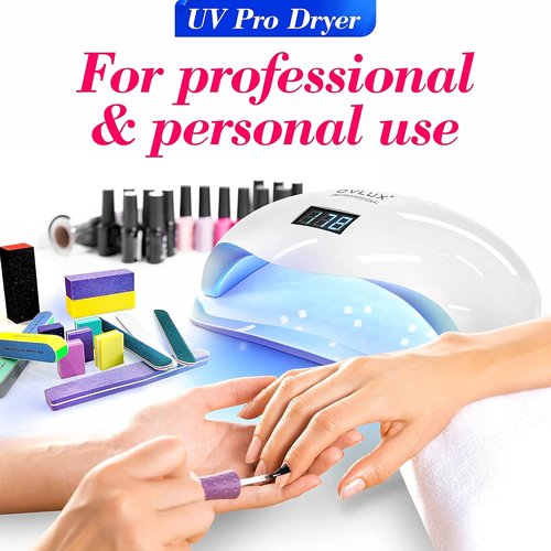 OVLUX 180W UV LED Nail Lamp - Fast Professional Gel Nail Dryer with 57 LEDs & Auto Sensor | LCD Display