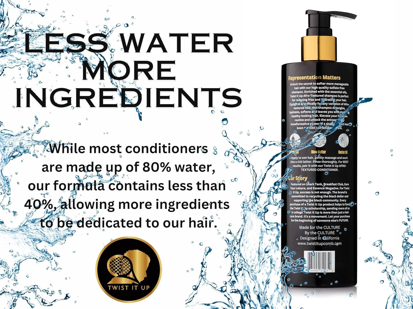 Twist It Up Hair Conditioner - Sulfate-Free Formula with 20 Natural Ingredients for Curly Hair | 13.5 Fl Oz