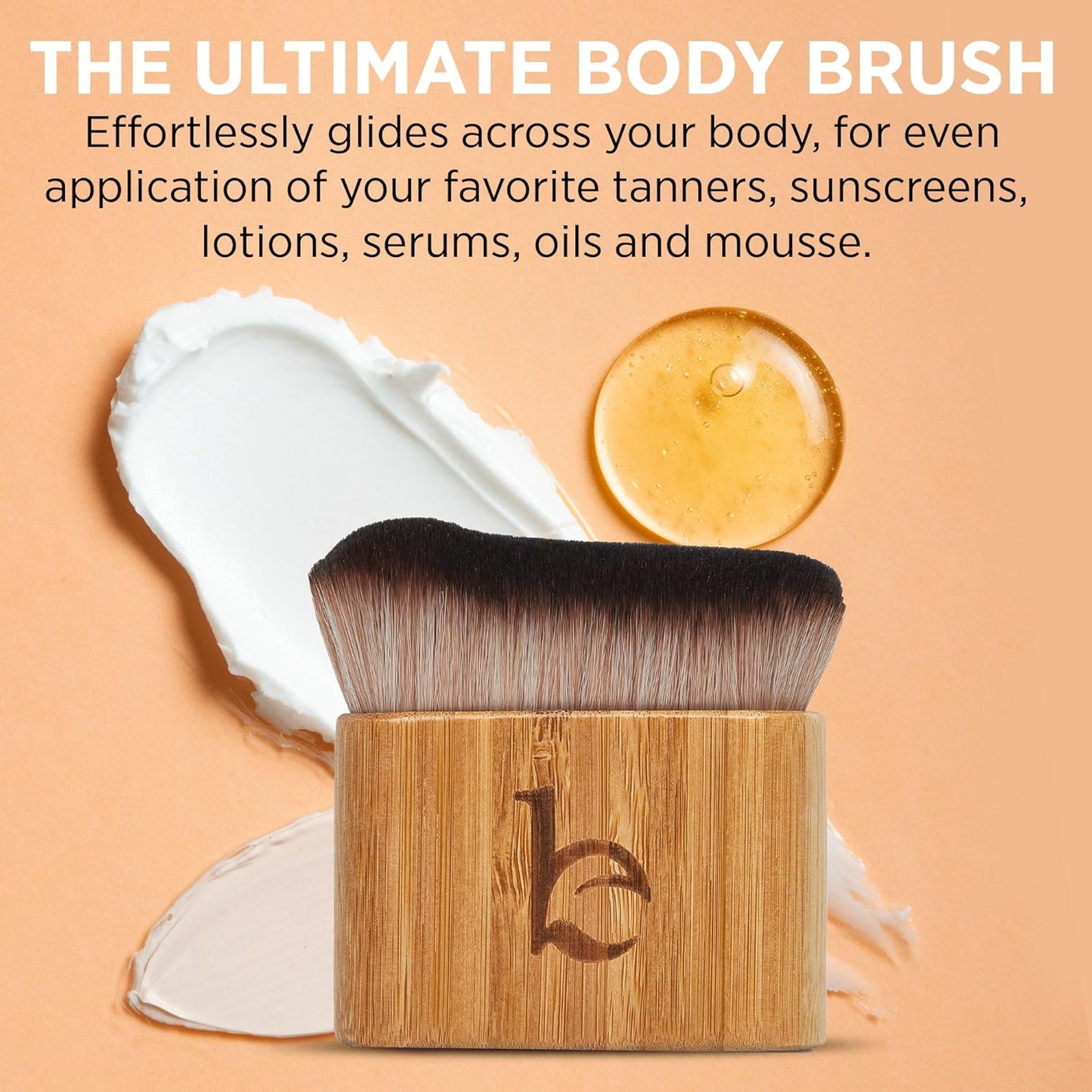 Skiennix Ultra Soft Self Tanner Brush - Kabuki Applicator for Streak-Free Sunless Tan | Easy to Clean